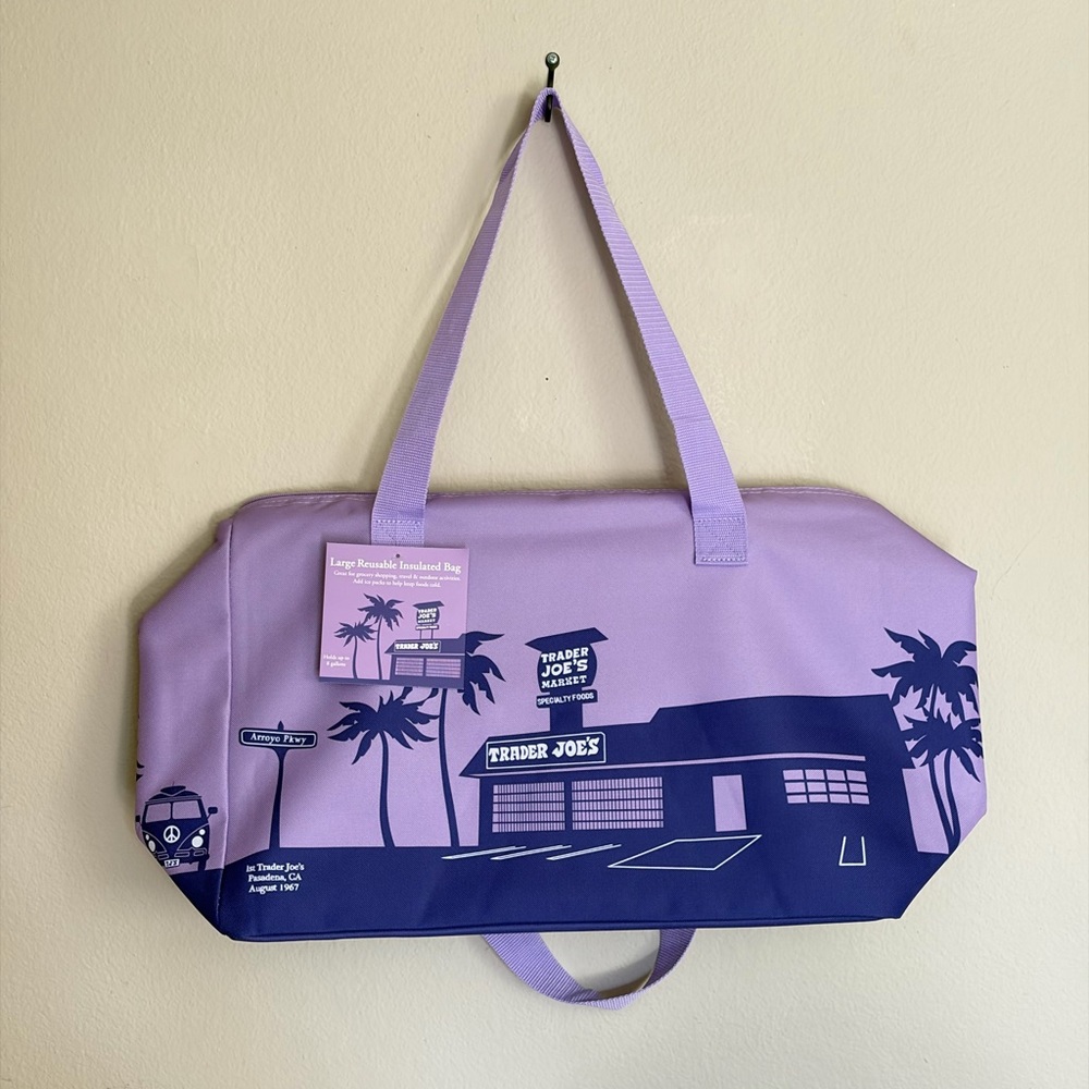 Large Trader Joe's Lavender Large Reusable Tote
